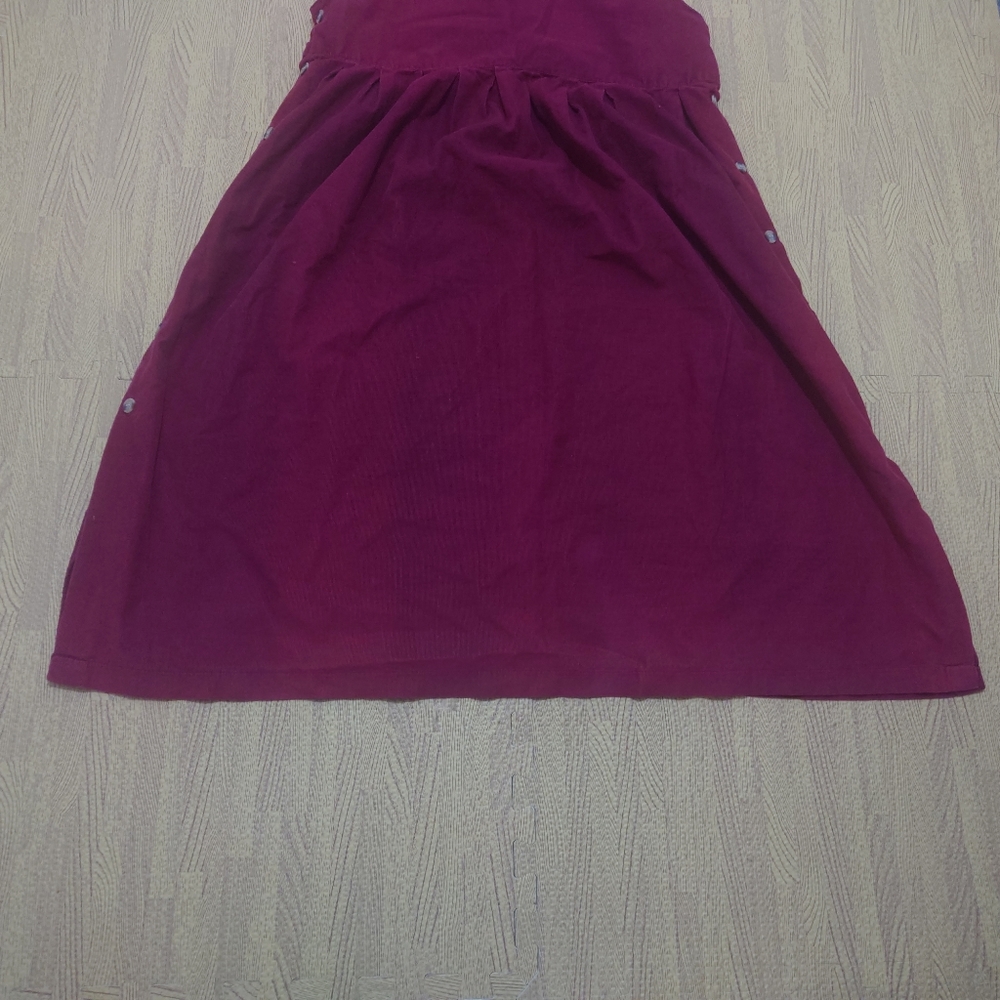 Vintage Baxter Wells Women's V-Neck Dress Button Side Summer Cocktail Red UK 12 - Picture 5 of 12